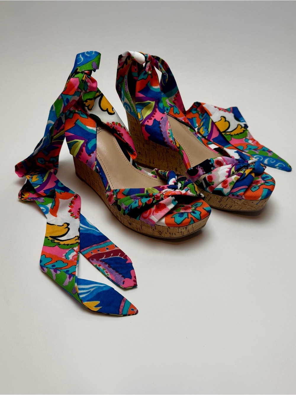 IMPO: Floral Tie-Up Women's Wedge Sandal